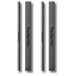 The Men Pen - Waterproof Eyebrow Pen | Beard Filler for Men | Microblading Eyebrow Pen | Hair Filler | Anti-Smudge | Mustache, Beard & Eyebrow Filler | Dark Brown (Pack of 2)