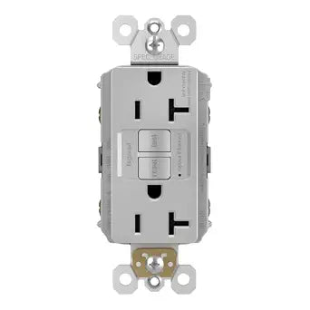 Legrand radiant 20 Amp Tamper Resistant GFCI Duplex Outlet Gray 1 Pack