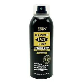 Wonder Lace Bond Adhesive Spray - Supreme 2.7fl.oz./80ml | Fast Drying, No Residue, Long Lasting Formula with Protecting Edges Lace Front Wig Bond