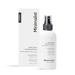 Minimalist Hypochlorous Acid (HOCl) Spray for Face & Body| for Acne, Eczema & Redness Relief | Reduces Irritation & Purifies Skin Post-Workout | 6.76 fl oz