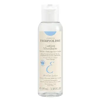 Embryolisse Micellar Lotion Makeup Remover for Sensitive Skin, Gentle Cleansing and Toning Floral Water with Chamomile, Cornflower & Witch Hazel, No-Rinse