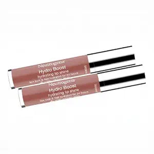 Neutrogena Hydro Boost Moisturizing Lip Gloss,Hydrating Non-Stick and Non-Drying Luminous Tinted Lip Shine with Hyaluronic Acid to Soften and Condition Lips, 27 Almond Nude Color, 0.10 oz (Pack of 2)