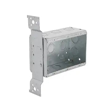 RACO 686 2-1/2-Inch Deep 3-Gang Switch Box, Welded with 1/2-Inch Setback Side Bracket and (10) Concentric (Knockouts