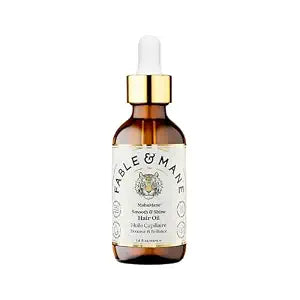Fable and Mane MahaMane Smooth & Shine Hair Serum - Protective Oil Treatment for Dry, Damaged Hair. 1.8FL oz