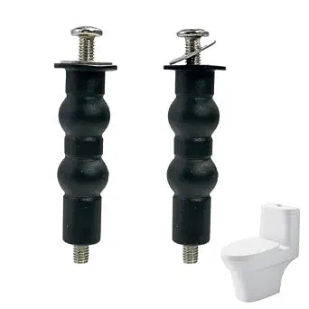 Toilet Seat Hinge Screws Compatible with TOTO Toilets, Top Mount Toilet Seat Fastening Kit, Replacement Expanded Rubber Bolt Top Nut Kit, 2 Pcs