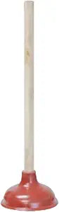 Heavy Duty Toilet Plunger for Bathroom - Strong Suction Force Cup Rubber with 18 in. Wooden Handle to Fix Clogged Toilets and Drains,Strong Sink Plunger