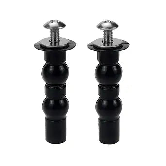 2Pcs Elongated Toilet Seat Hinges Screws, Toilet Seat Fastener Bolt kit,Toilet Seat Top Fixing Part,Toilet Seat Screws Replacement Kit
