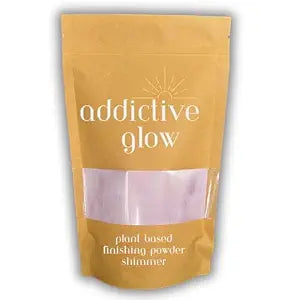 Addictive Glow Post Spray Tan Setting Powder - Translucent Plant Based Finishing Powder - Eliminates Sticky Feeling After Sunless Tanning - Matte or Shimmer - Made in the USA (Hula Girl- Shimmer)