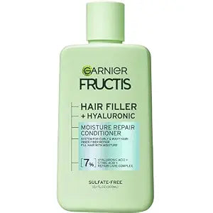 Garnier Fructis Hair Filler Moisture Repair Conditioner, Sulfate Free Conditioner for Curly, Wavy Hair with Hyaluronic Acid, 10.1 Fl Oz, 1 Count