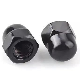 M6 Black Acorn Cap Nuts, M6-1.0 Black Acorn Nut Stainless Steel 18-8(304), 20Pcs-Pack