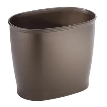 iDesign Slim Plastic Bathroom Trash Can, Bronze