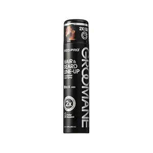 RED Pro GROOMANE Temporary Color Spray for Hair & Beard Line-Up, Barber Grade, Quick-Drying, 2X Longer-Lasting (Up to 20 Washes), Precision Nozzle, No Ammonia, Peroxide (Black, 6.6oz)
