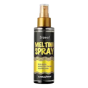 Brzeaf Lace Melting Spray and Holding Spray(120ml), Extreme Hold & Glueless, Melting Spray for Lace Wigs, Strong Natural Finishing Hold, Dries Quickly, Hair Adhesive for Wigs
