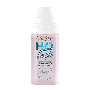 L.A. Girl H2O Lock Setting Spray, Bi-Phase Hydrating Makeup Setting Mist with Aloe Vera, Vitamin E, Cucumber Extract, Dewy Finish, Long-Lasting G97882