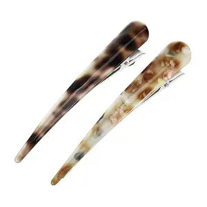 VOCOSTE 2Pcs Long Metal Duckbill Clips, Coffee & Light Coffee