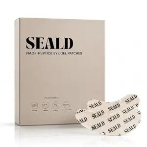 SEALD NAD+ Peptide Eye Gel Patches, Overnight Hydrogel Under Eye Masks for Puffiness, Fine Lines and Brightening, Hydrating Cooling Eye Treatment, 10 Pairs