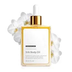 Silk Body Oil, Firming Anti-Aging Body Oil for Women, Moisturizing Oil for Crepey Skin, After-Shower Body Oil with Subtle Scent, Nourishing Skin Care, Luxury Spa Gift