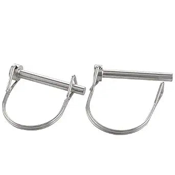 2 Pack Safety Coupler Pin 1/4" x 1.97"(6.3mm x 50mm), Full Marine Grade 316 Stainless Steel Heavy Duty Shaft Locking Pin
