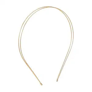 Mabor 1PCS Gold Headband for Women, Double Band Hair Accessory