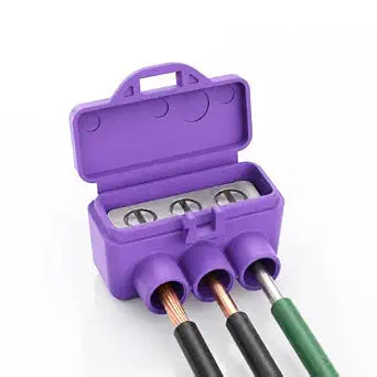 3-Port Aluminum-to-Copper Wire Connectors, 5 Pack Screw Terminal Electrical Wire Connectors, Pre-Filled with Oxide Inhibitor for Solid & Stranded Wires, Residential & Industrial Wiring