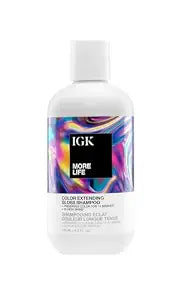 IGK More Life Color Extending Gloss Shampoo for Color-Treated Hair, 8 Oz