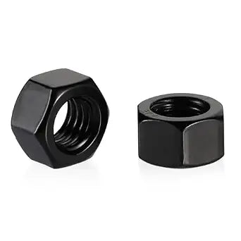 Mellewell 3/8-16 Hex Nuts, Stainless Steel 304 Hex Nut, Black Oxide Finish, 25 PCS