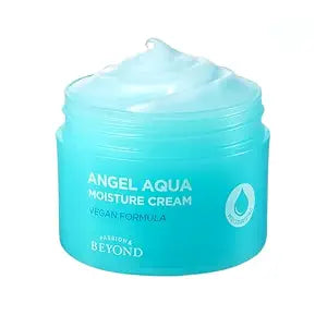 BEYOND Angel Aqua Moisture Cream (5.1 fl oz) - Vegan Cooling Face Gel Moisturizer - Soothing Cica, Hyaluronic Acid & Panthenol - Lightweight Hydrating Sleeping Mask - Korean Skincare