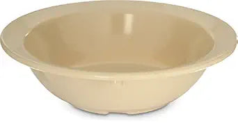 Carlisle FoodService Products Dallas Ware Reusable Plastic Bowl Fruit Bowl for Buffets, Home, and Restaurants, Melamine, 4.75 Ounces, Tan