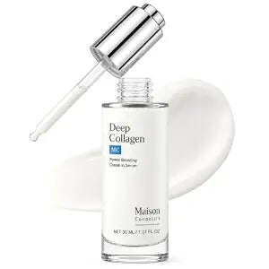 Maison Cosmetics Deep Collagen Volufiline Korean Skin Care Collagen Serum with Hydrolyzed Collagen, Sodium Hyaluronate & Vitamin E - Plumping, Firming & Instant Hydration for Mature Skin, Glow, 30 ml