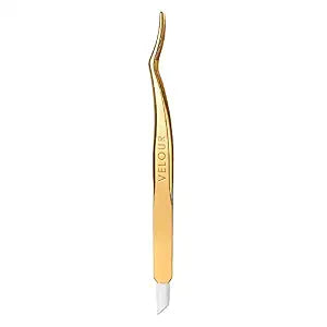 Velour Too Real Xtension Lash Applicator | Gold Stainless Steel | Double Ended Lash Tool for Easy False Eyelash Application