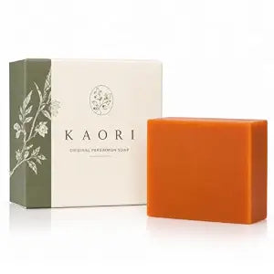 KAORI Original Persimmon Soap for Aging Body Odor, Cleansing Bar, 100g