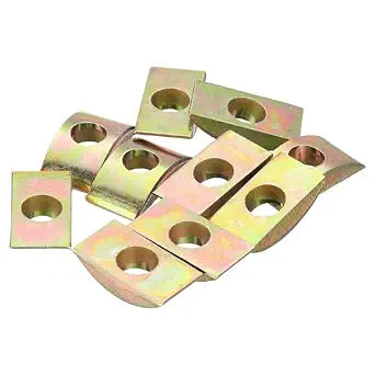 uxcell 12pcs M8 Half Moon Nuts Washers, Iron Solid Half Moon Lock Washer, Spacer Connector Hardware Fittings, Bronze