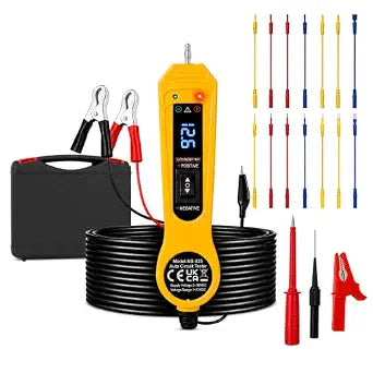 Automotive Test Light Probe Kit, 3-36V DC Power Circuit Probe Tester with Voltmeter, Auto Electrical Voltage Fuse Continuity Tester Tool with Black Carrying Case
