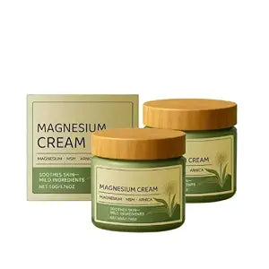 2 Pcs Total Relief Magnesium Cream for Comfort Fast-Absorbing with MSM & Arnica Cream, Comfortable Nerves and Daily Comfort Body Care Soothing Magnesium Cream.