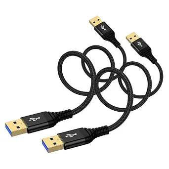 USB to USB Cable 3 ft, 2Pack USB3.0 Male to Male A to A Double Side USBCord
