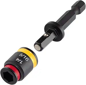 Malco MSHC 1/4" & 5/16" C-RHEX Cleanable Reversible Magnetic Hex Driver | 2-Inch Impact Grade Power Nut Driver | Quick-Change Reversible Socket for HVAC, Roofing & Construction