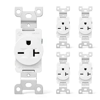 BAOMAIN NEMA 6-20R Single Receptacle 20A 250V Heavy Duty Outlet,5-Pack