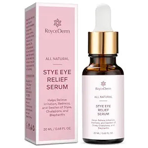 Roycederm Stye Eye Treatment Serum: Natural Stye Remover for Styes Chalazion and Blepharitis - Safe & Fast Relief (0.68 Fl Oz (Pack of 1))