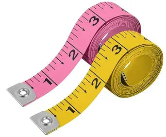 Yellow & Pink Soft Tape Measure for Body Measurements, Sewing, Tailoring, Crafting, and Weight Loss - Featuring Versatile & Durable (2 Pcs) - 60 INCH / 150 CM