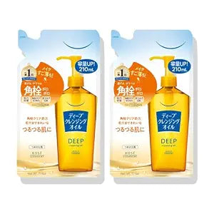 Deep Cleansing Oil Refill 210ml, Set of 2, Makeup Remover, Made in Japan, J-beauty