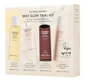 haruharu wonder Best Glow Trial Kit, Skin care Starter Set, Travel Size