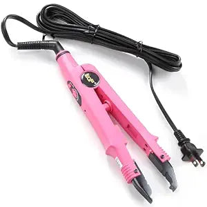 Hair Extensions Tools, Professional K Tips Real Human Hair Fusion Machine, Fast Heat-Up Connector Wand Bonding Melting Iron(Pink-Constant Temperature)