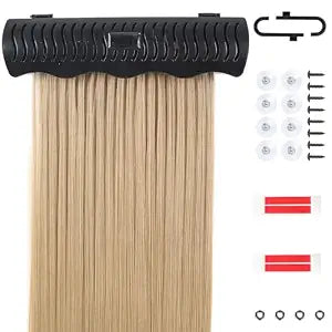 Hair Extension Holder holder for Washing,Styling, Packing and Storing,Hair Extension Holder holder for salons,bathrooms, beauty shops, cloakrooms.4 quick&easy Installation Modes With Tool.