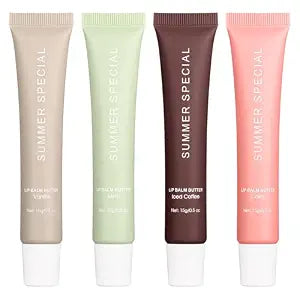Lip Butter Balm Kit – Hydrating & Nourishing Tinted Lip Balm with Shea Butter & Avocado Oil – Lightweight, Non-Sticky, Glossy Lip Care for Soft & Smooth Lips