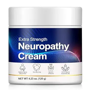 Neuropathy Nerve Relief Cream, Neuropathy Cream Extra Strength to Stop Pain with Natural Turmeric, Ginger for Foot, Hands, Legs, Toes for Muscle & Joint Discomfort, Relieves Muscle and Joint Tiredness