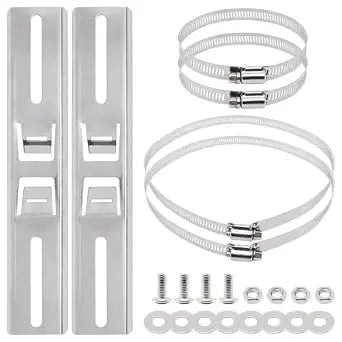 Pole Mounting Kits for Junction Box, Stainless Steel 9.8" x 2.1"