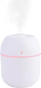Portable Mini Humidifier Small Cool Mist Humidifier Personal Desktop USB Powered Super Quiet for Travel Car,Office,Baby Bedroom, Night Light, 2 Mist Modes, Auto Shut-off