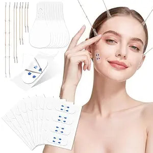 168 Pcs Face Lift Tape Invisible with String, Instant Face Lifting, Waterproof V-Shaped Facelift Lift Tapes for Sagging Skin, Double Chin, Wrinkles, Jawline, Eyes Women Beauty Makeup
