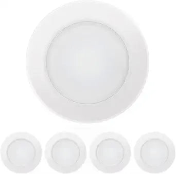 ECOELER 4 Inch LED Dimmable Disk Light, Aluminum Baffle Trim, 4000K Cool White, 650lm Flush Mount Ceiling Recessed Light Fixture, Energy Star & ETL-Listed, 4Pack