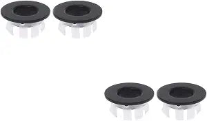 HOMSFOU 4Pcs Sink Overflow Cover Bathroom Sink Overflow Trim Ring Basin Hole Cover Insert Easy Install Drain Hole for Most Bathroom Sinks 1.18 X 1.18 X 1.10 in